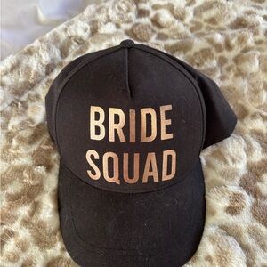 David's Bridal Black Bride Squad Hat